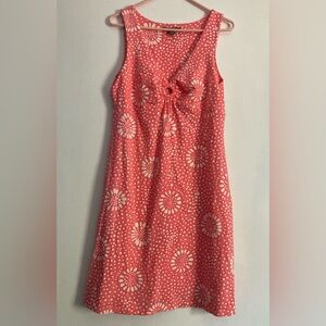 Tommy Bahama Womens SZ M Pink Sleeveless Scoop Neck dress 95% cotton 5%spandex